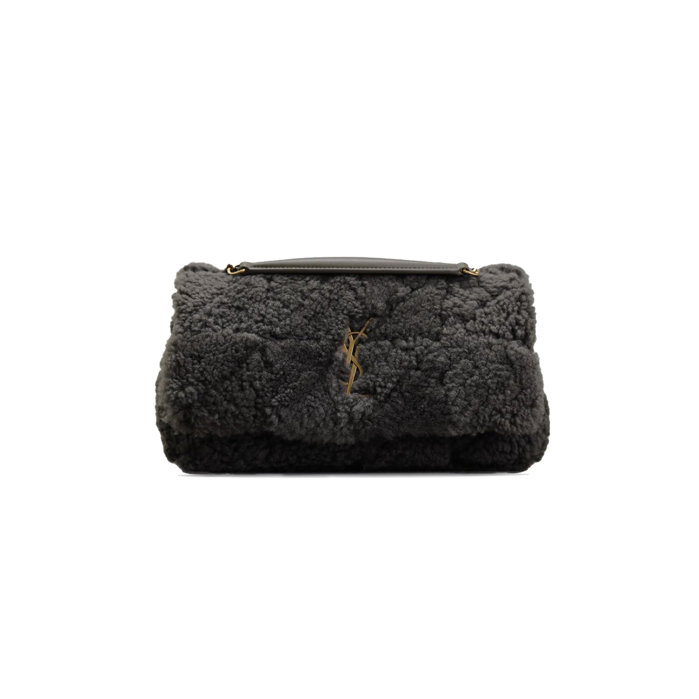 YSL JAMIE SHOULDER BAG IN LAMB SHEARLING FUR 77191763584 (25*15*7.5cm)